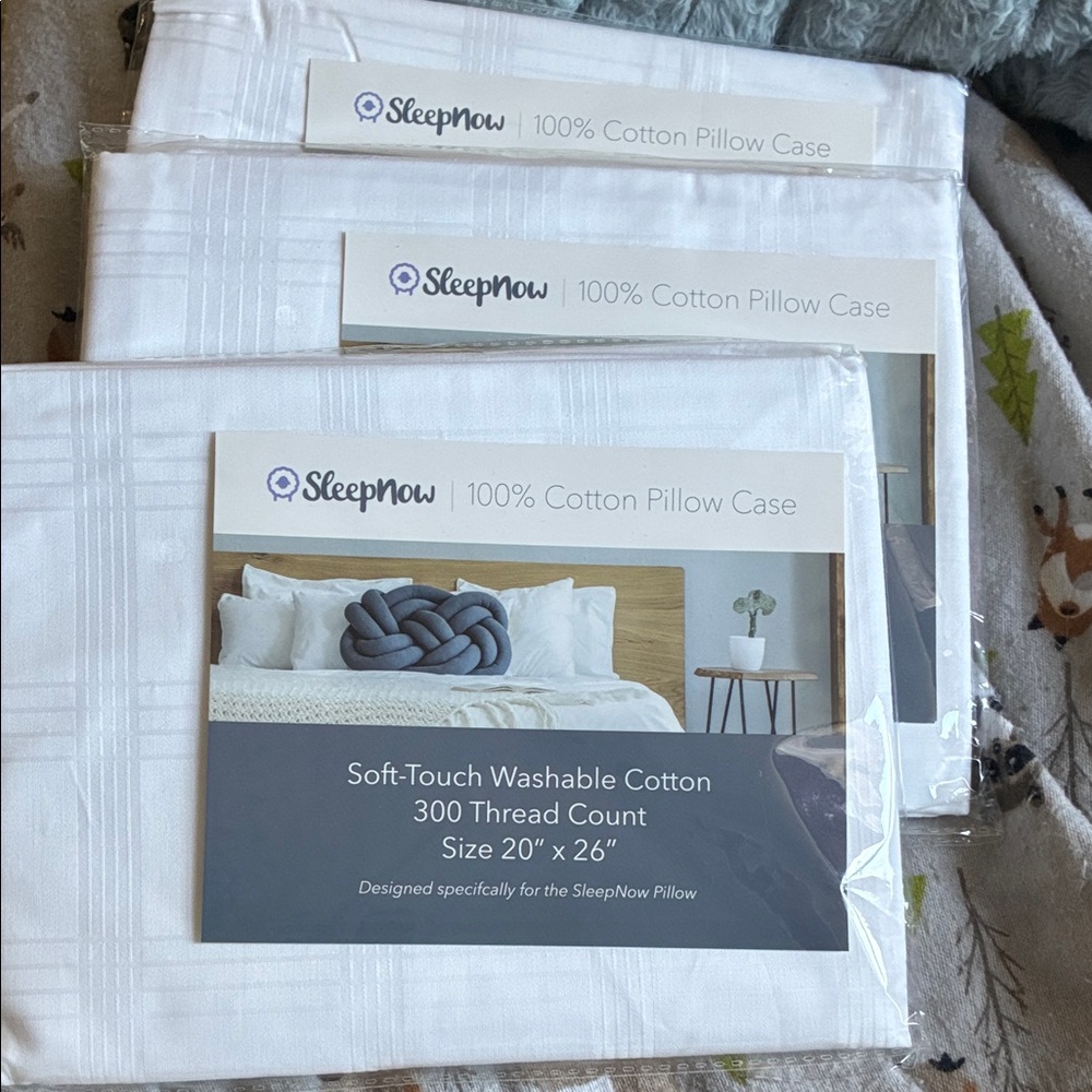 White Cotton Pillow Case Set